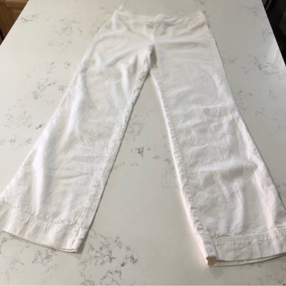 PLAZA PANT By City DKNY old white linen pants S:2 - Picture 13 of 15